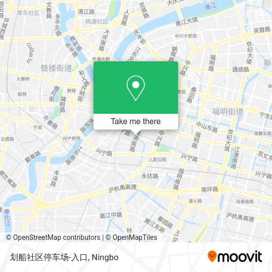划船社区停车场-入口 map