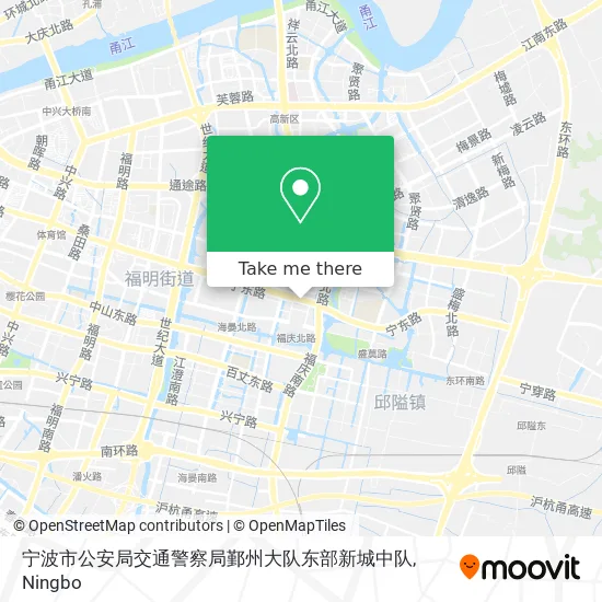 宁波市公安局交通警察局鄞州大队东部新城中队 map
