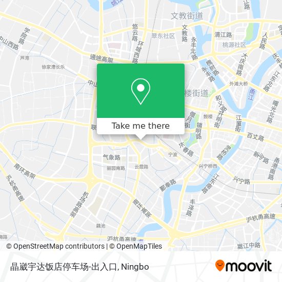 晶崴宇达饭店停车场-出入口 map