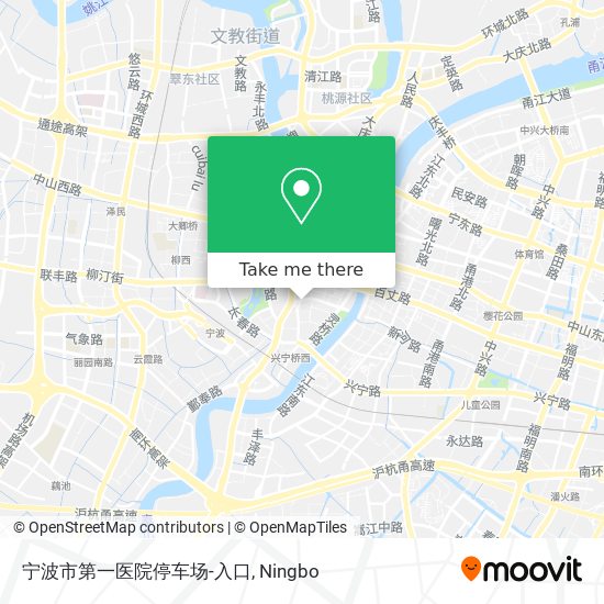 宁波市第一医院停车场-入口 map