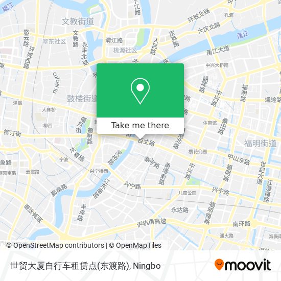 世贸大厦自行车租赁点(东渡路) map