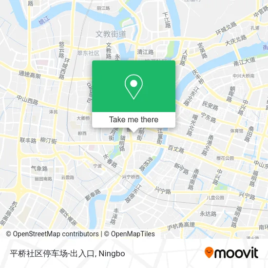 平桥社区停车场-出入口 map