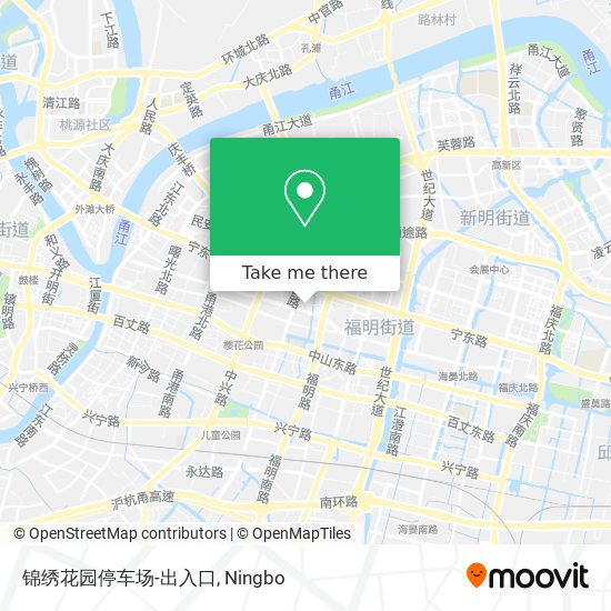 锦绣花园停车场-出入口 map