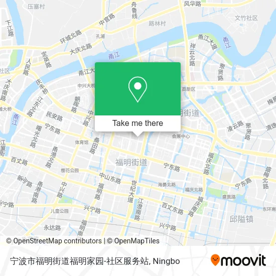 宁波市福明街道福明家园-社区服务站 map