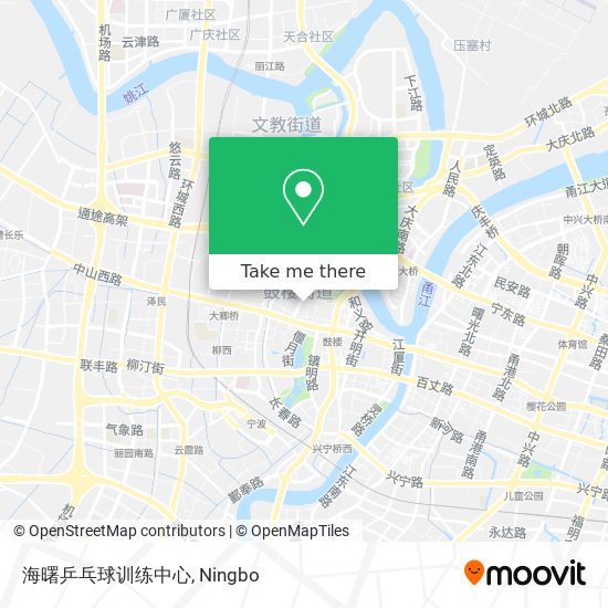 海曙乒乓球训练中心 map