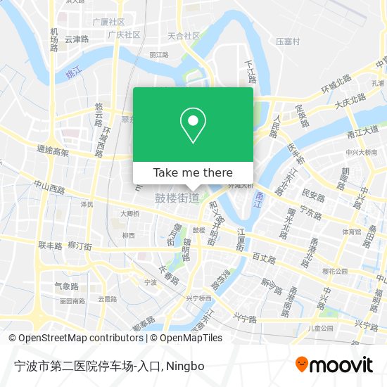 宁波市第二医院停车场-入口 map