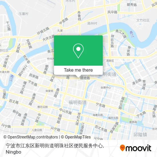 宁波市江东区新明街道明珠社区便民服务中心 map