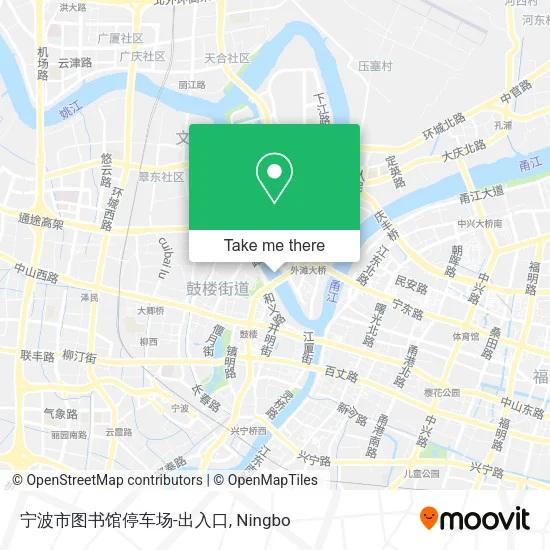 宁波市图书馆停车场-出入口 map