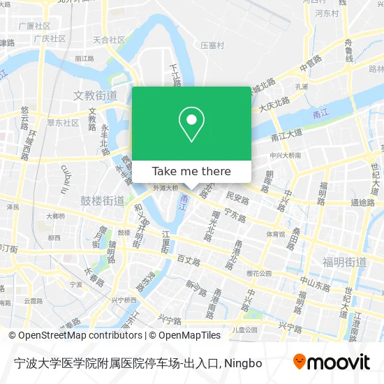 宁波大学医学院附属医院停车场-出入口 map
