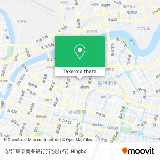 浙江民泰商业银行(宁波分行) map