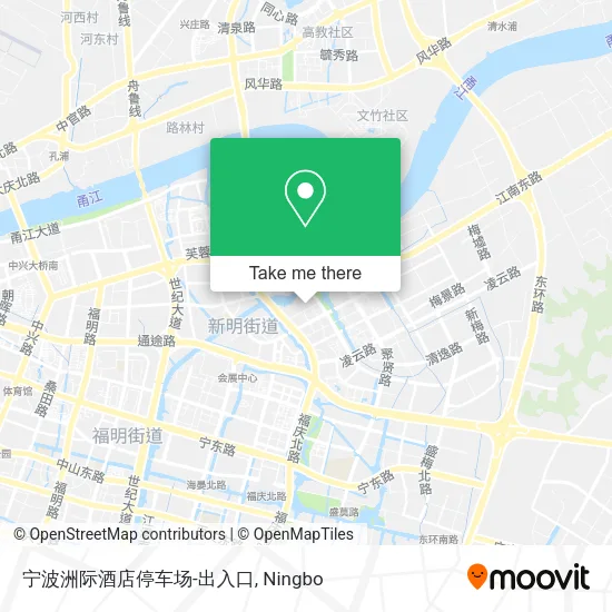 宁波洲际酒店停车场-出入口 map