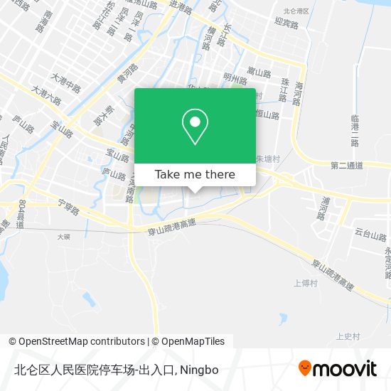 北仑区人民医院停车场-出入口 map