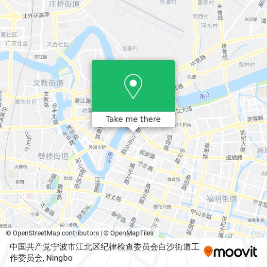 中国共产党宁波市江北区纪律检查委员会白沙街道工作委员会 map