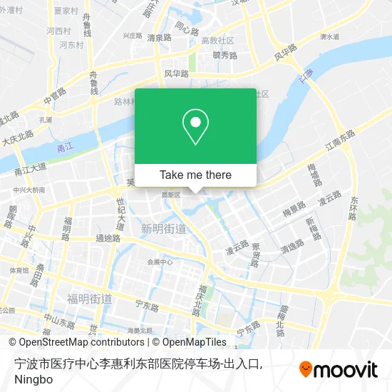 宁波市医疗中心李惠利东部医院停车场-出入口 map