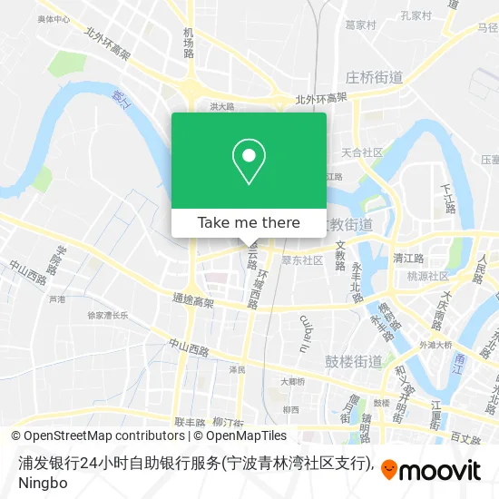 浦发银行24小时自助银行服务(宁波青林湾社区支行) map