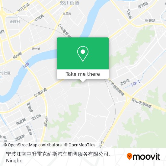 宁波江南中升雷克萨斯汽车销售服务有限公司 map