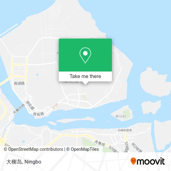 大榭岛 map