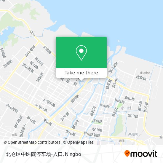 北仑区中医院停车场-入口 map