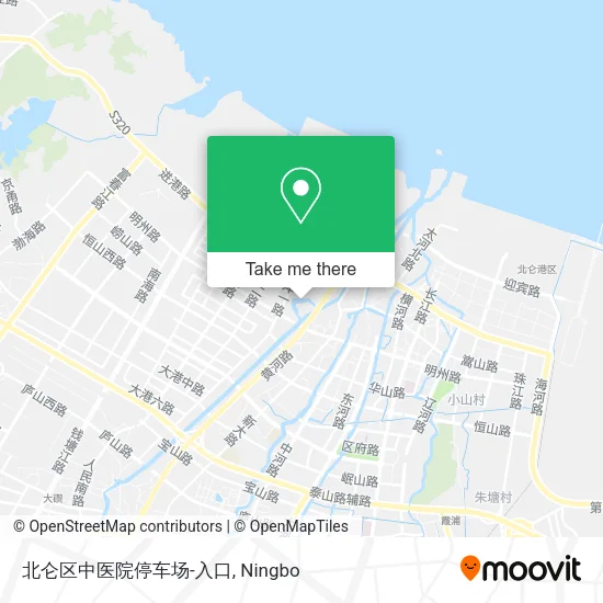 北仑区中医院停车场-入口 map