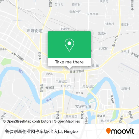 餐饮创新创业园停车场-出入口 map