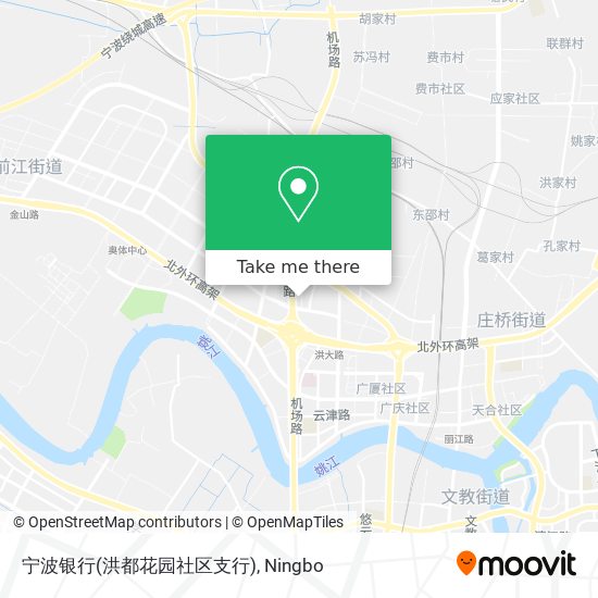 宁波银行(洪都花园社区支行) map