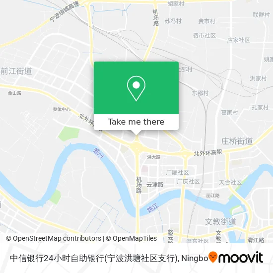 中信银行24小时自助银行(宁波洪塘社区支行) map