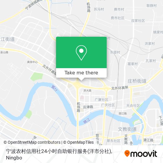 宁波农村信用社24小时自助银行服务(洋市分社) map