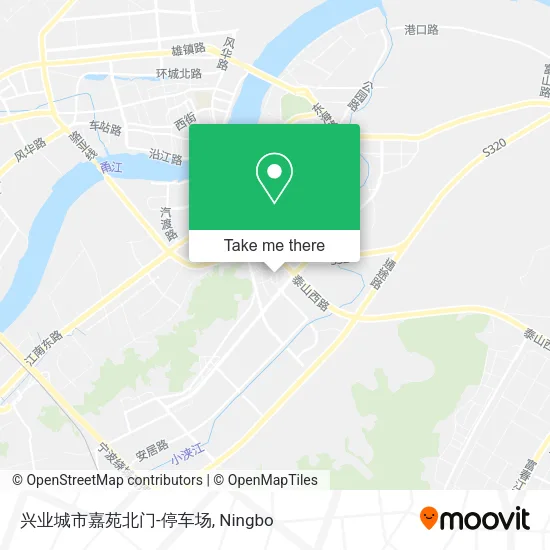 兴业城市嘉苑北门-停车场 map