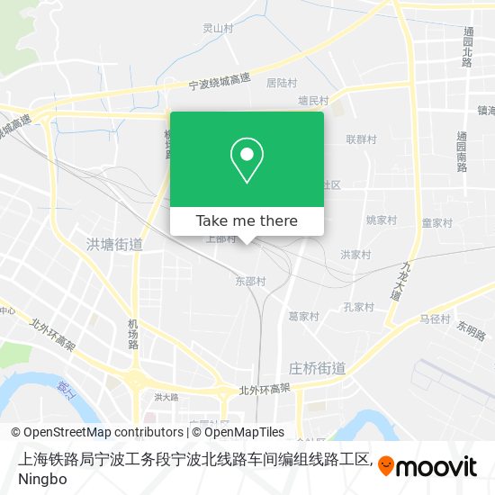 上海铁路局宁波工务段宁波北线路车间编组线路工区 map