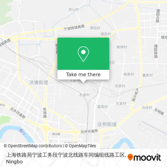 上海铁路局宁波工务段宁波北线路车间编组线路工区 map