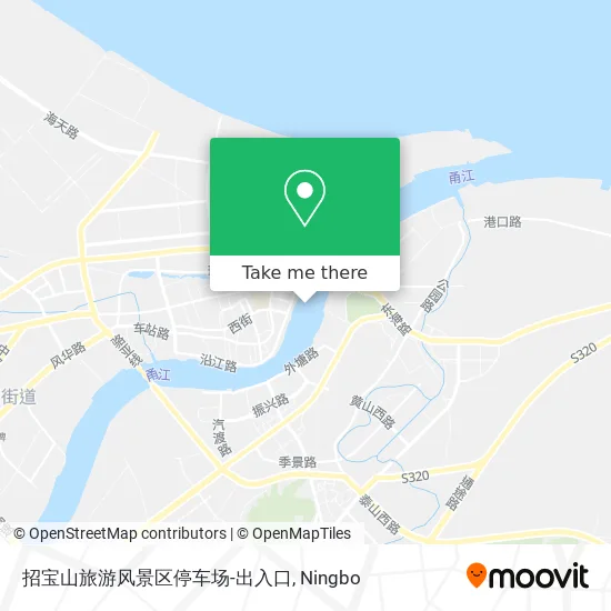 招宝山旅游风景区停车场-出入口 map