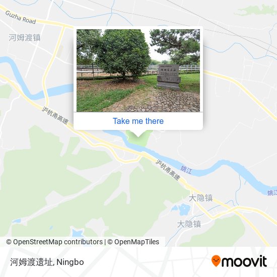 河姆渡遗址 map