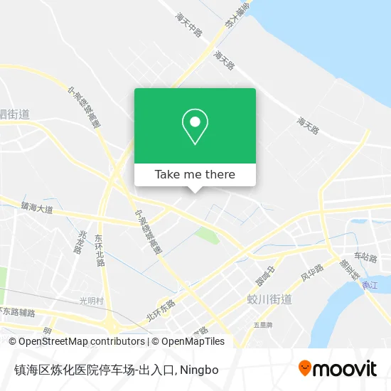 镇海区炼化医院停车场-出入口 map