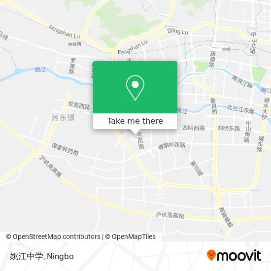 姚江中学 map