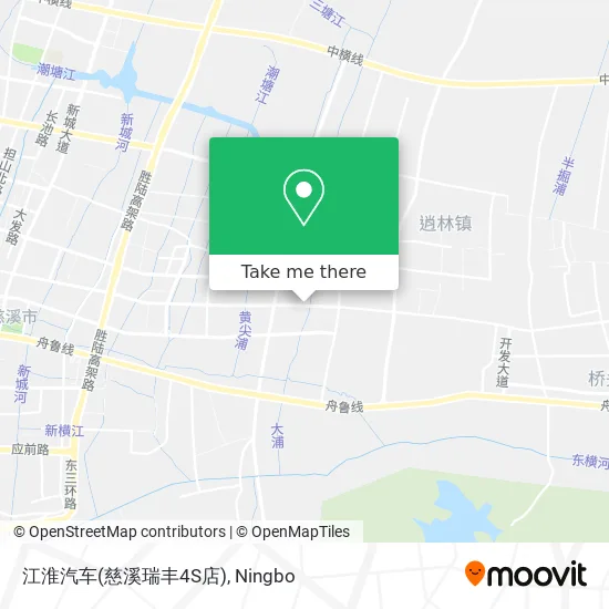 江淮汽车(慈溪瑞丰4S店) map