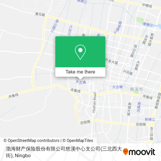 渤海财产保险股份有限公司慈溪中心支公司(三北西大街) map
