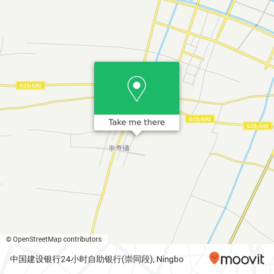 中国建设银行24小时自助银行(崇同段) map