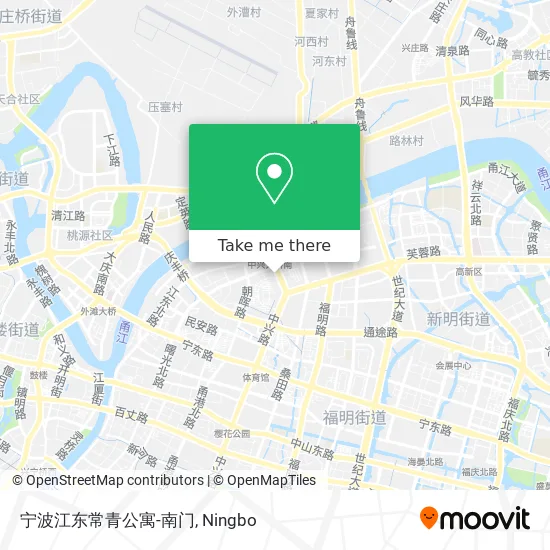 宁波江东常青公寓-南门 map