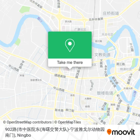902路(市中医院东(海曙交警大队)-宁波雅戈尔动物园南门) map