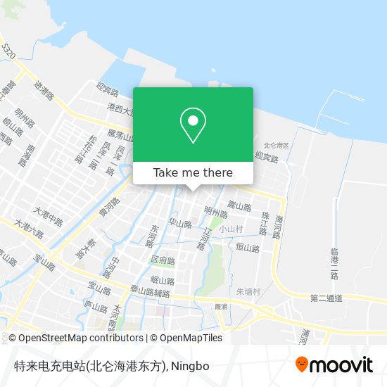 特来电充电站(北仑海港东方) map