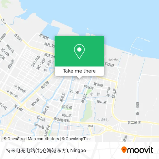 特来电充电站(北仑海港东方) map