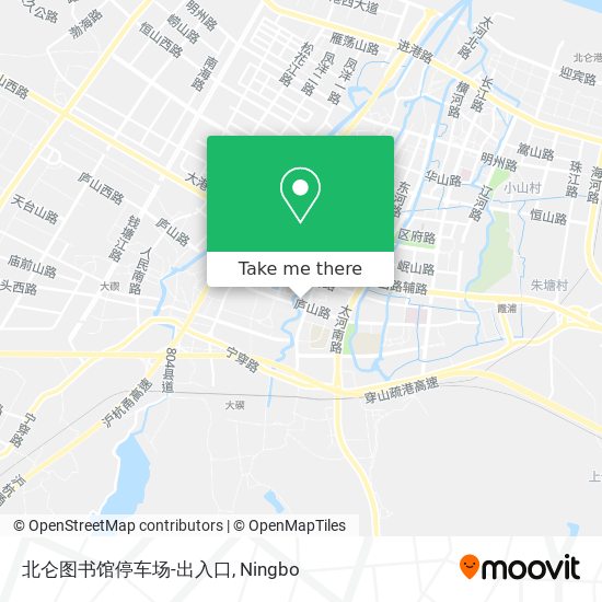 北仑图书馆停车场-出入口 map