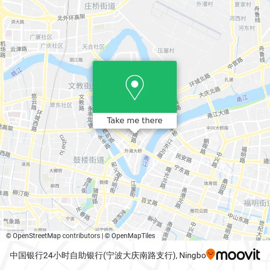 中国银行24小时自助银行(宁波大庆南路支行) map