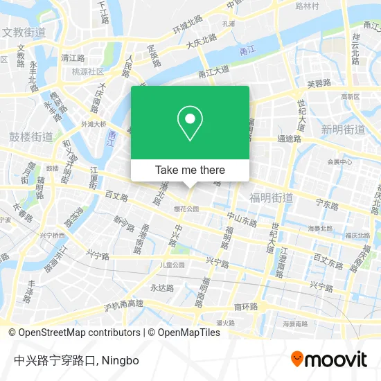 中兴路宁穿路口 map