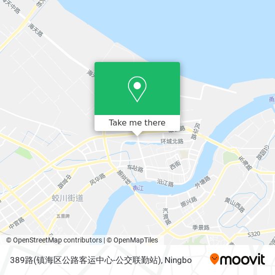 389路(镇海区公路客运中心-公交联勤站) map