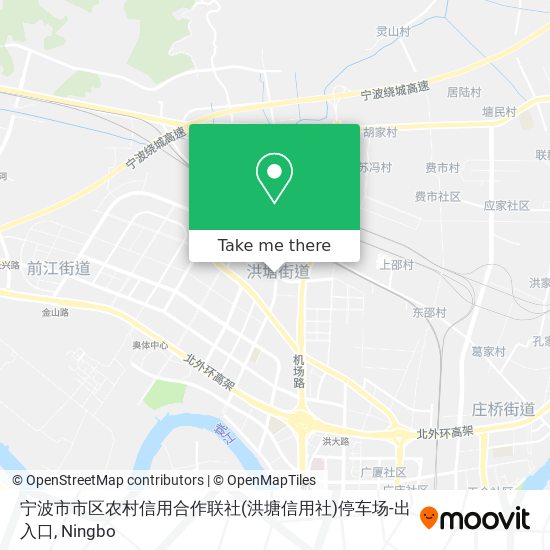 宁波市市区农村信用合作联社(洪塘信用社)停车场-出入口 map
