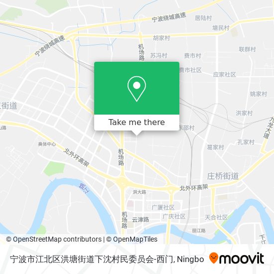 宁波市江北区洪塘街道下沈村民委员会-西门 map