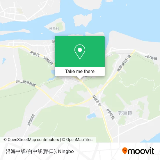 沿海中线/白中线(路口) map