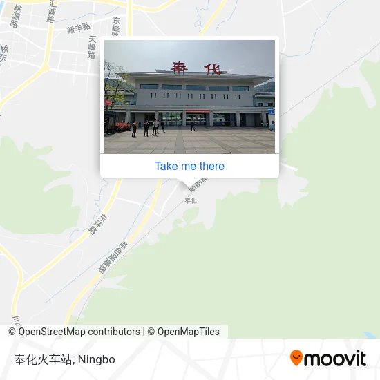 奉化火车站 map