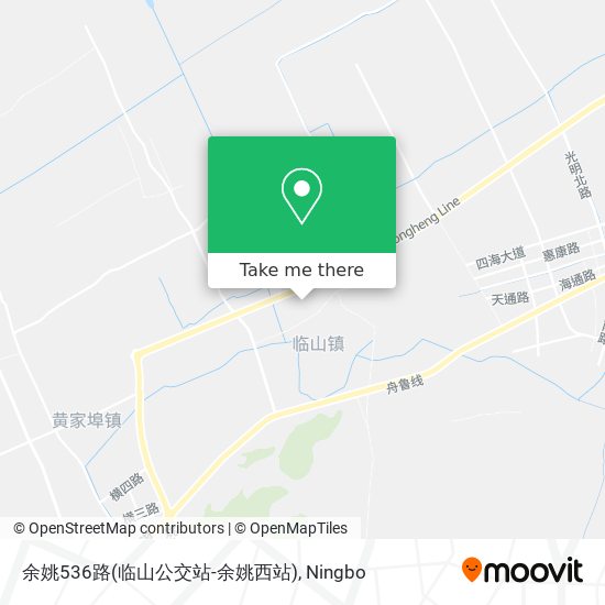 余姚536路(临山公交站-余姚西站) map